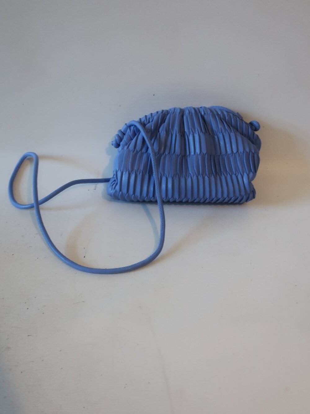 Womens Moda Luxe Blue Faux Leather Shoulder Bag